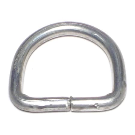 Midwest Fastener 5/32" x 7/8" Zinc Plated Steel D-Rings 15PK 68623